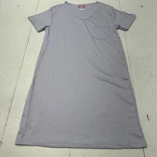 Love To Sleep Lavender Purple Ribbed Short Sleeve Night Gown Womens Plus Size 1X