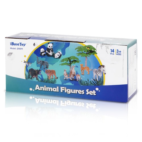 iBaseToy 14 PIEZAS Conjunto de Figuras de Animales de Juguete Realista Modelos de Animales Salvajes para Niños y - Imagen 8 de 8