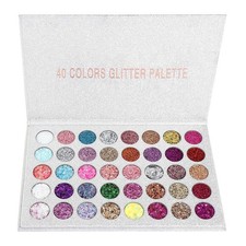 40-Color Ultra Shimmer Glitter Eyeshadow Palette: Professional, Chunky  Fine