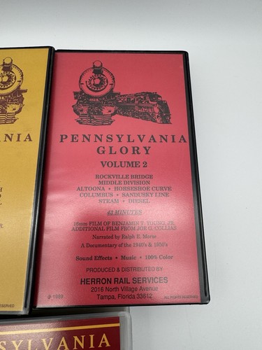 Herron Rail Services VHS Pennsylvania Glory Volume 1-3 Set 1930s 1940s 1950s - Picture 3 of 8
