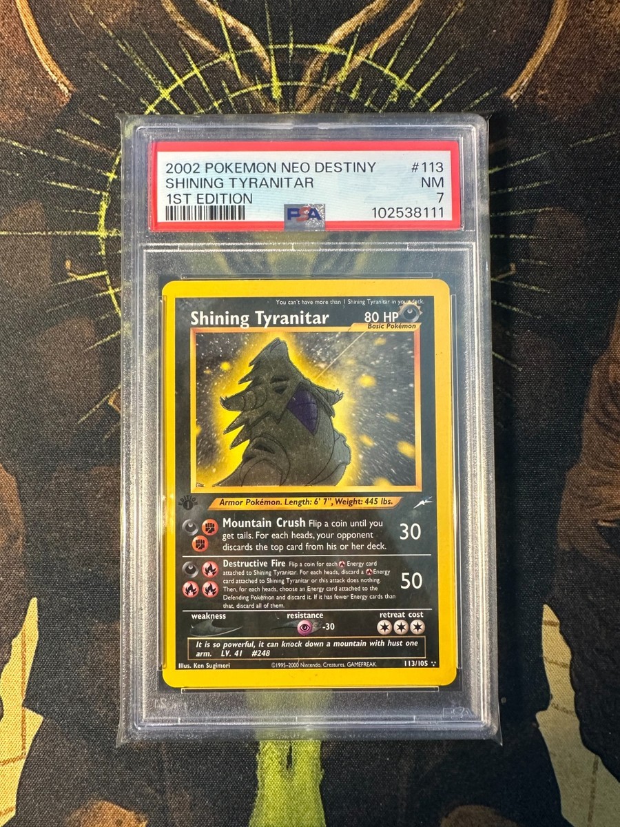 ポケモンカード　Shining Tyranitar 113/105 英語版 Pokemon Shining Tyranitar 113/105 1st Edition Neo Destiny