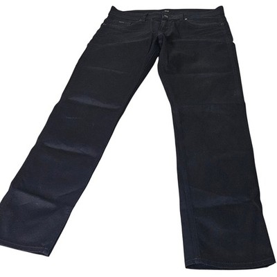 BOSS Hugo Boss Mens Dark Wash Slim NAVY Jeans Finest Italian Fabric Size 33x30