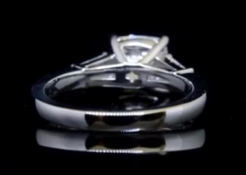 IGI Certified Lab Created 1.40 Ct Princess Cut Diamond Ring Set 950 Platinum - Video 1 of 1