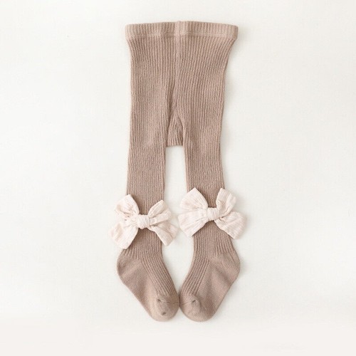 Baby Girls Heart Tights with Large Bow Spanish Style Cotton 6 Months - 8 Years - Picture 9 of 35