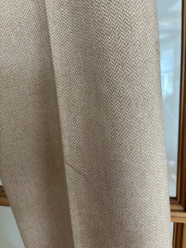 J.Crew Wool Blend herringbone lined trousers pants size 8L Tan - Picture 3 of 9