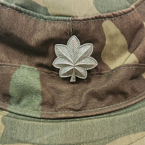Vintage US Military Woodland Camo BDU Cap With Fold Out Flaps Size 7-1/8 - Bild 2 von 4