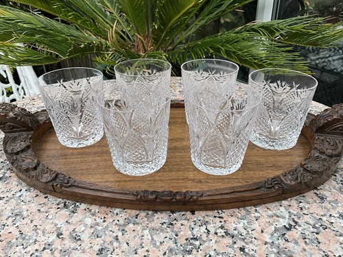 đź‘€SELTENES PAAR 3,5" WATERFORD DUNMORE WHISKY GESCHLIFFEN GLAS ALTMODISCH DIAMANT signiert - Bild 3 von 13