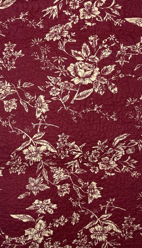 "Corredor de mesa vintage con estampado colonial floral borgoña de 13"" x 70"" nuevo sin etiquetas" - Imagen 4 de 13