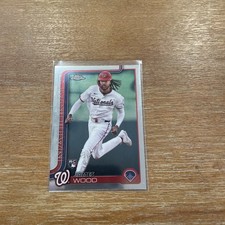 JAMES WOOD 2025 Topps Chrome Base Rookie Card Nationals