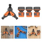 4 Pcs Water Pipe Adapter Plastic Garden Hose Splitter Quick Connect Fittings