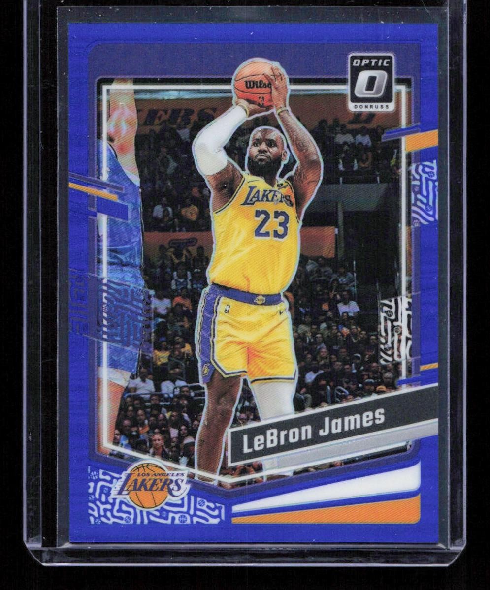 LeBron James 2023-24 Donruss Optic #65 True Blue Prizm /49