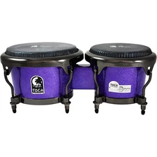 Toca Jimmie Morales Signature Series Purple Sparkle Bongos 7 and 8.5 in.