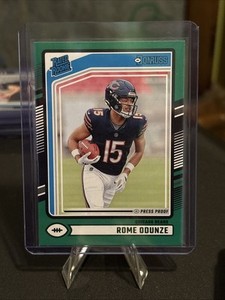 2024 Panini Donruss - Rated Rookie Rome Odunze #309 Press Proof Green (RC)
