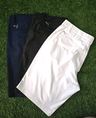 Puma Dry Cell Mens Size 38 Mens Shorts Golf Outdoor Black, Blue, White