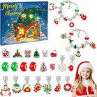 Christmas Advent Calendar Bracelets,Charm Braceket Making Kit for Girls 24 Days