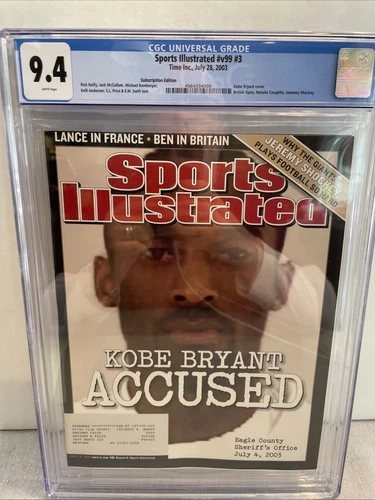SPORTS ILLUSTRATED KOBE BRYANT CGC 9.4 JULY 28, 2003 ACCUSED COVER ONLY 1 GRADED
