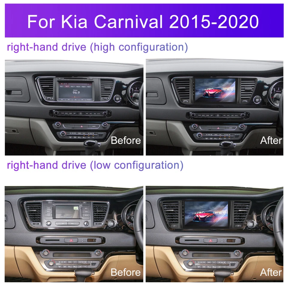 For Kia Carnival Sedona 2015-2020 1+32GB 9" Car Stereo Radio Android 13 GPS Navi - Image 3 of 4