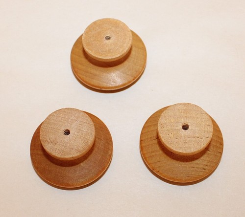 8 Plus Vintage Round Salvage Wood Cabinet Door Drawer Knobs 1-1/2" Diameter #10W - Picture 11 of 11