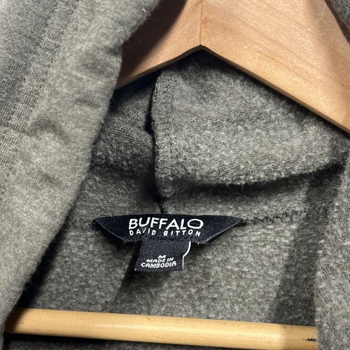 BUFFALO DAVID BITTON Mens Hoodie Pullover Green Sweatshirt Sweater Casual M - Picture 3 of 5