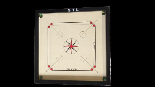 Large Carrom Board Game PREMIUM QUALITY Size 81cm x 81cm With Striker and Coins - Picture 2 of 3