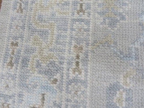 2'7 x 12'1 Runner Hand Knotted Gray Modern Oushak Oriental Rug G15938 - Bild 4 von 9