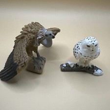 Schleich Griffon Vulture & snowy owl animal kingdom birds of prey retired figure