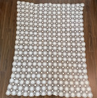 Vintage Hand Crochet Fine Lace Tablecloth White/Off White Color 77x58"