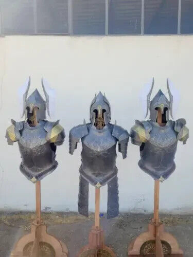 18Ga Gondor Fountain Half Body Armor Suit Cuirass Pauldron Helmet For Halloween - Picture 3 of 5