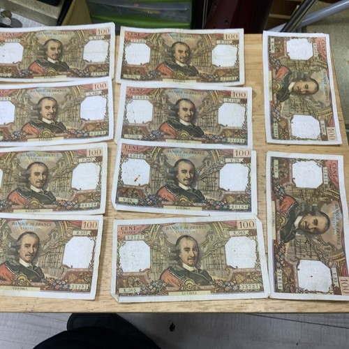 Lot von 10 Banknoten 100 Francs CORNEILLE - verschiedene Jahre - Bild 1 von 6
