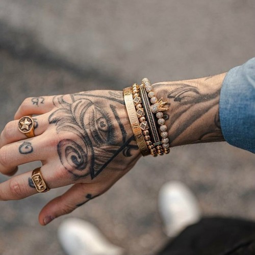 4Pcs/set Imperial Crown King Men Bracelets Luxury Charm Royal Stacked Bracelets - Picture 7 of 11