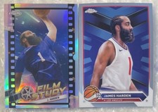 2023-24 Topps Chrome James Harden Lot- FILM STUDY REFRACTOR & Base