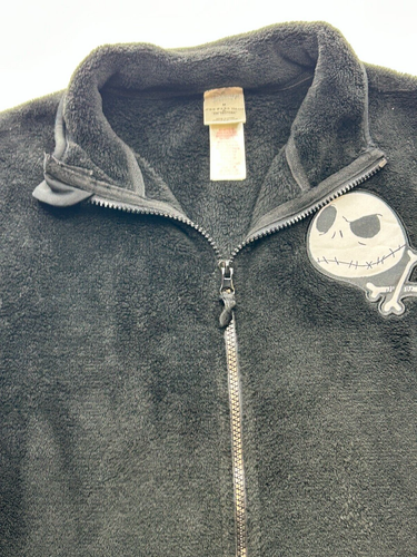 Jack Skellington Full Zip Fleece Disney Parks Size Medium Black - Picture 4 of 19