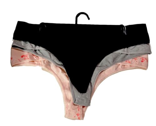 Tommy Hilfiger Super Soft Seamless Thong - 3 Pack, Size XL, Floral & Solid. New - Picture 2 of 2