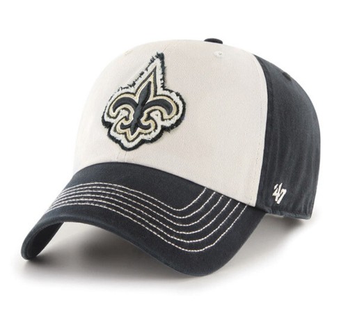 NWT NFL New Orleans Saints ‘47 Brand Endicott Clean Up Adj. Strapback Hat Cap - Bild 1 von 2