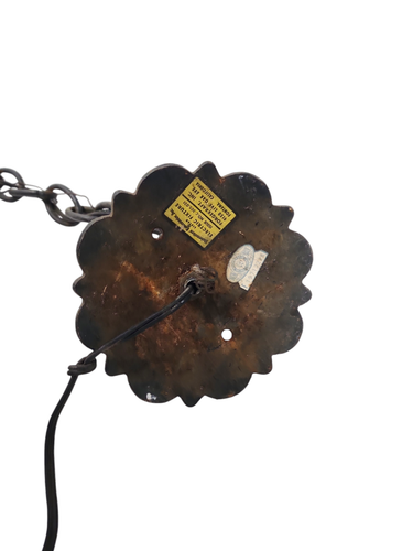 VTG Rustic Metal Anchor Chandelier w/ 2 Brass Caged Lantern - Picture 5 of 12