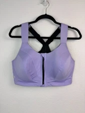 LIVI Active women's 40DD purple max support underwire sports bra front closure