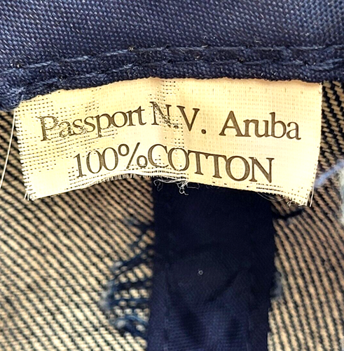 ARUBA Denim Ball Cap Adult One Size Dark Blue Cotton Adjustable - Imagen 8 de 9