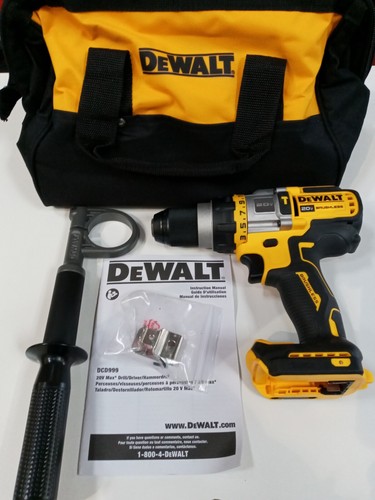 NEW GENUINE DeWalt DCD999 Flexvolt ADVANTAGE 1/2'' HAMMER DRILL WITH SIDE HANDLE - Picture 3 of 4