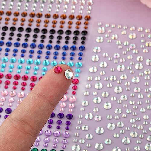 1250pcs Face Gems Stick on, Face Jewels Stickers Self-Adhesive Face Diamonds - Picture 3 of 7