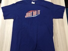 Vintage 90s Nike Block Just Do It Shirt Size Medium Bin 1