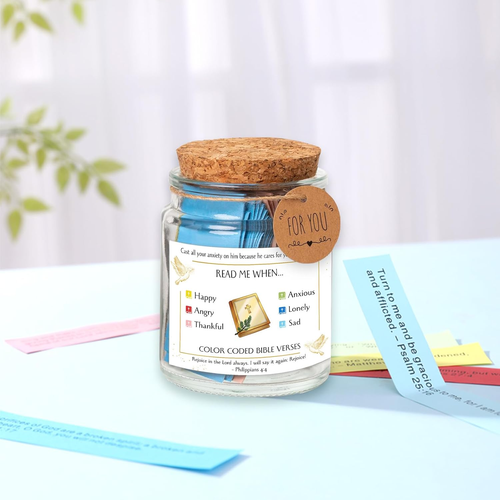 Bible Verse Jar for Emotions and Feelings, Inspirational Gifts, Prayer Jar - Picture 6 of 12