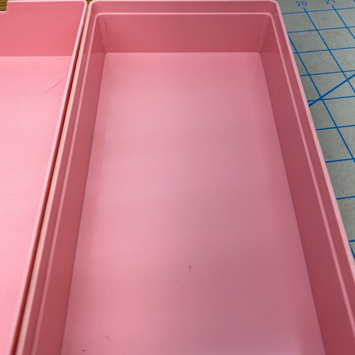 Vtg 1980's Pink Cassette Tape Case Organizer Holder Storage for 15 Tapes Mid Mod - Picture 10 of 23