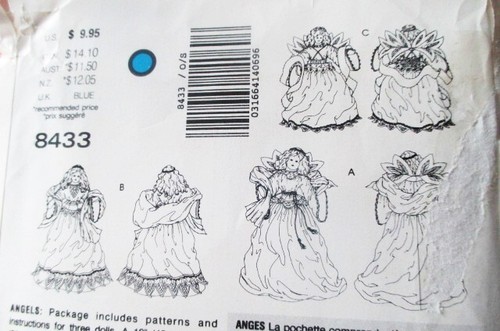 3 VINTAGE VOGUE CRAFT DOLL PATTERNS MADAME ALEXANDER, ANGELS, VICTORIAN DOLL - Picture 12 of 17