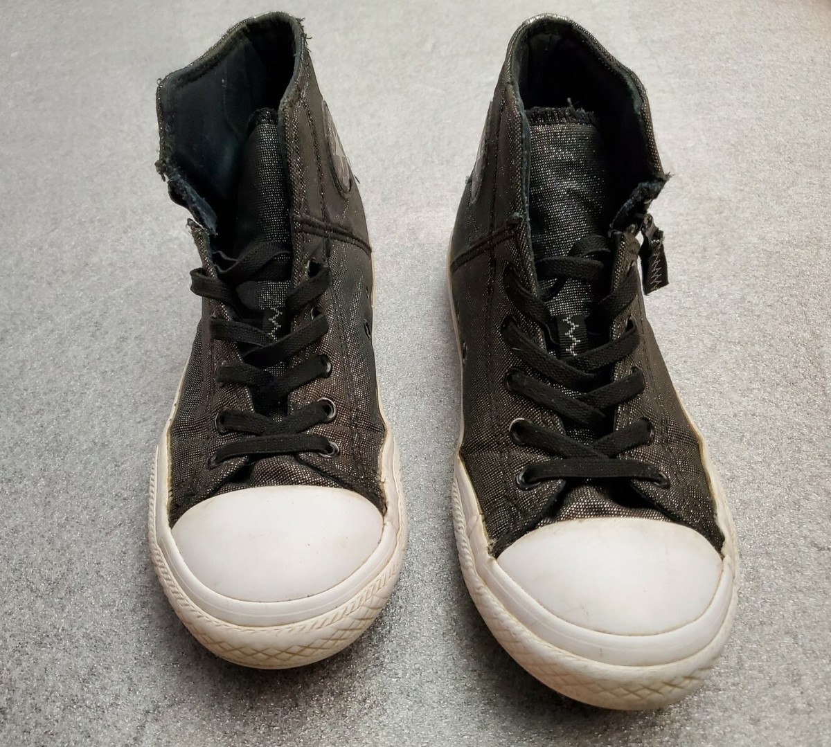 Converse black sparkle shoes cheap