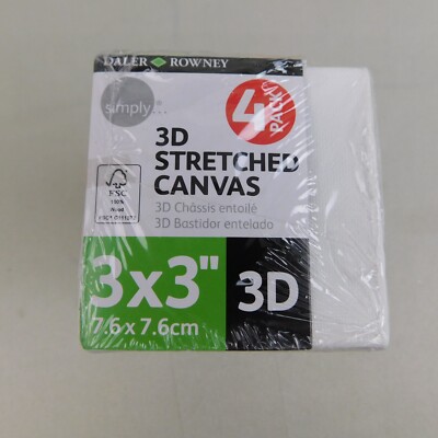 Lot 4 Toiles Miniatures Daler-Rowney Simply 3x3″ – Neuf
