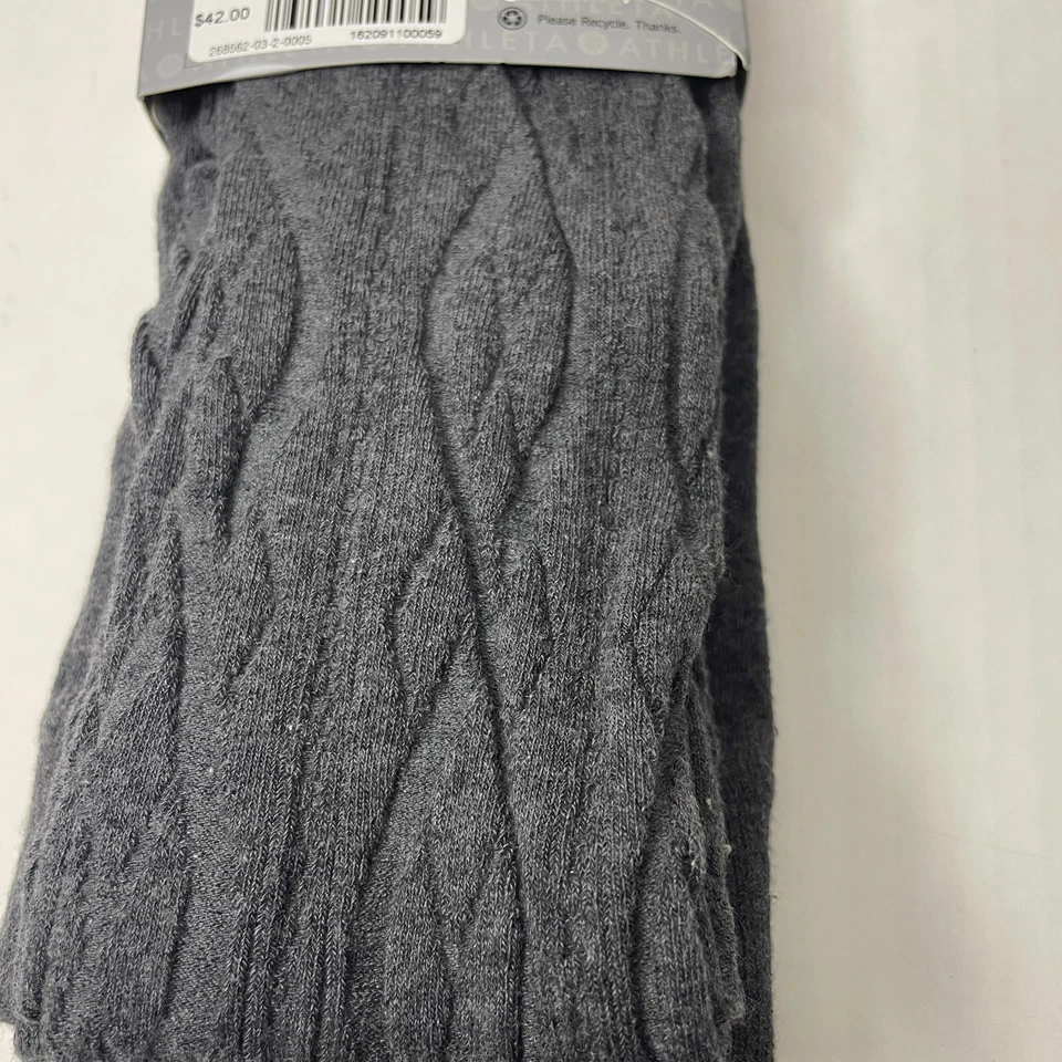Medias Athleta sueltas y elegantes libres M/L gris tejido sin pies transpirable algodón + Foto 3 de 4