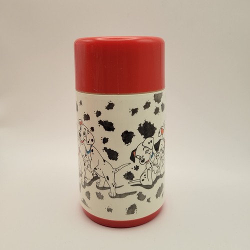 Vintage 101 Dalmatians Red Plastic Lunch Box with Thermos - Picture 7 of 8