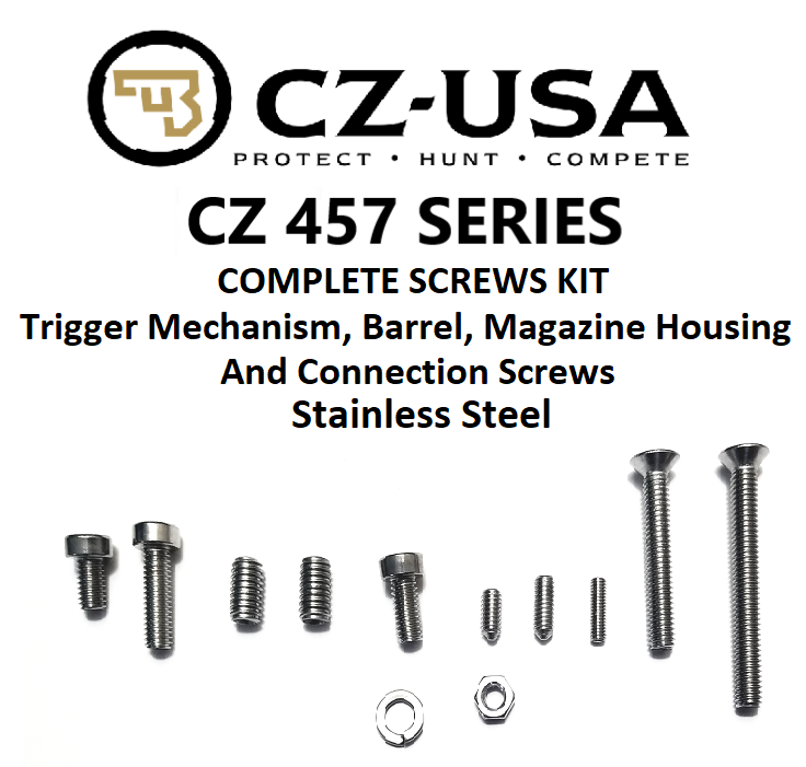CZ 457 COMPLETE SCREWS KIT, Barrel, Trigger, Magazine, Action