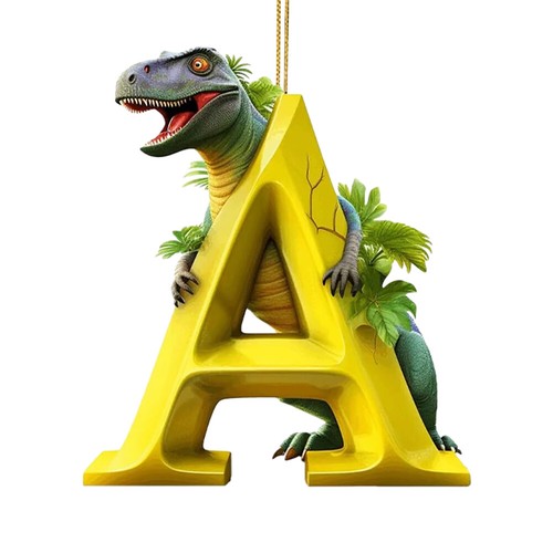 26 Letter Cartoon Pendant Cartoon Dino Figures Hanging Gift for Tree Car 2D Flat - Bild 9 von 90