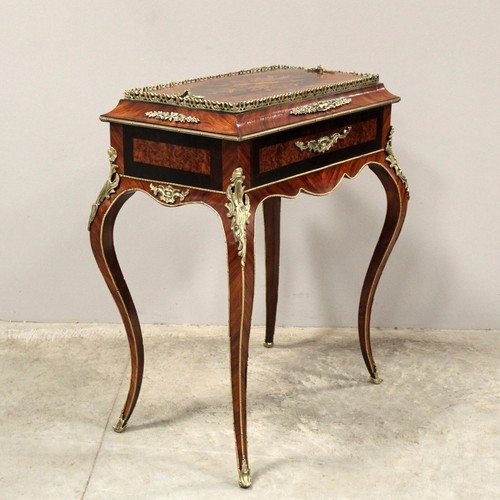 ANTIGUA Jardineros Macetero MESA AUXILIAR Napoleón III - INCRUSTACIONES SIGLO XIX - Imagen 5 de 17